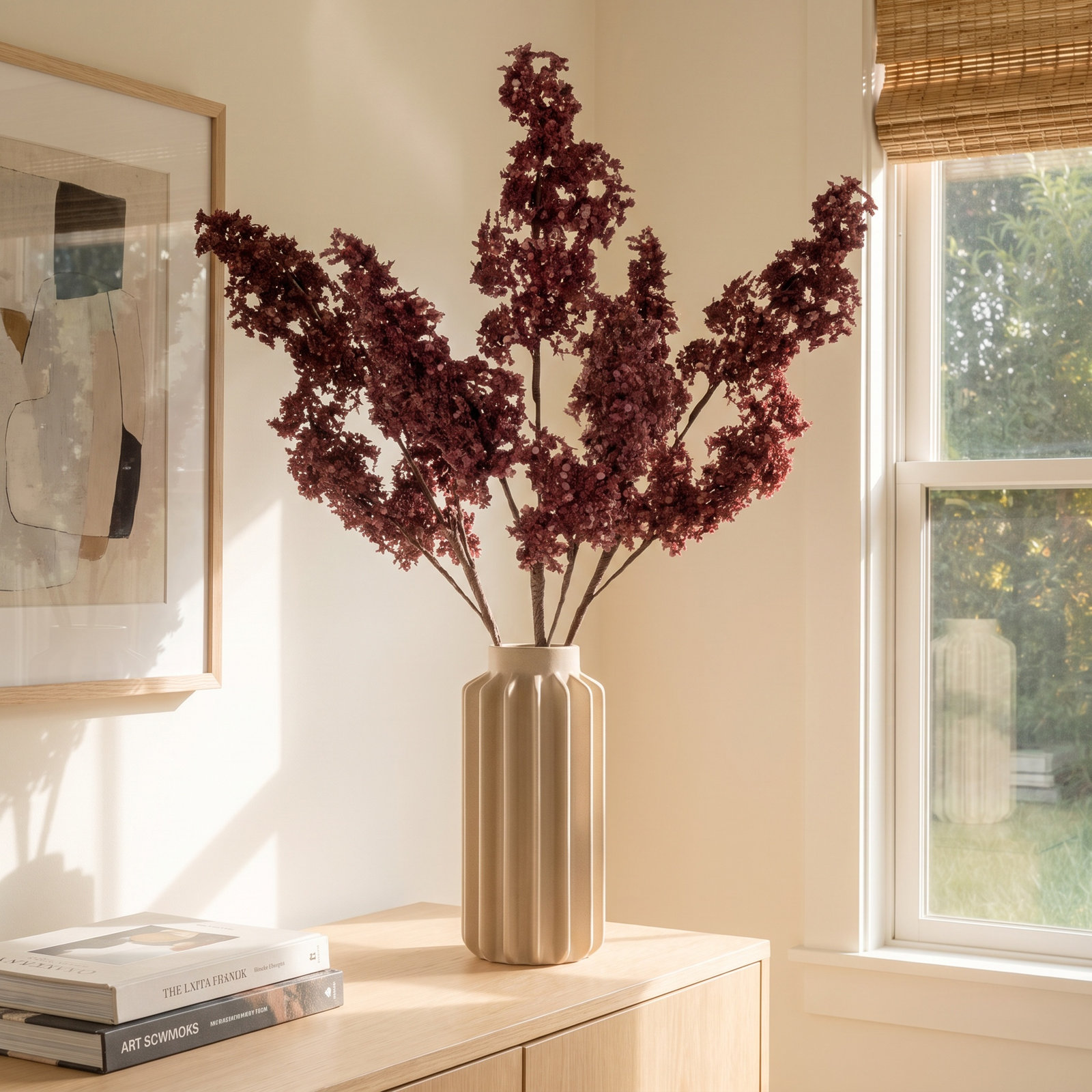 28" Foliage Branch, Pink