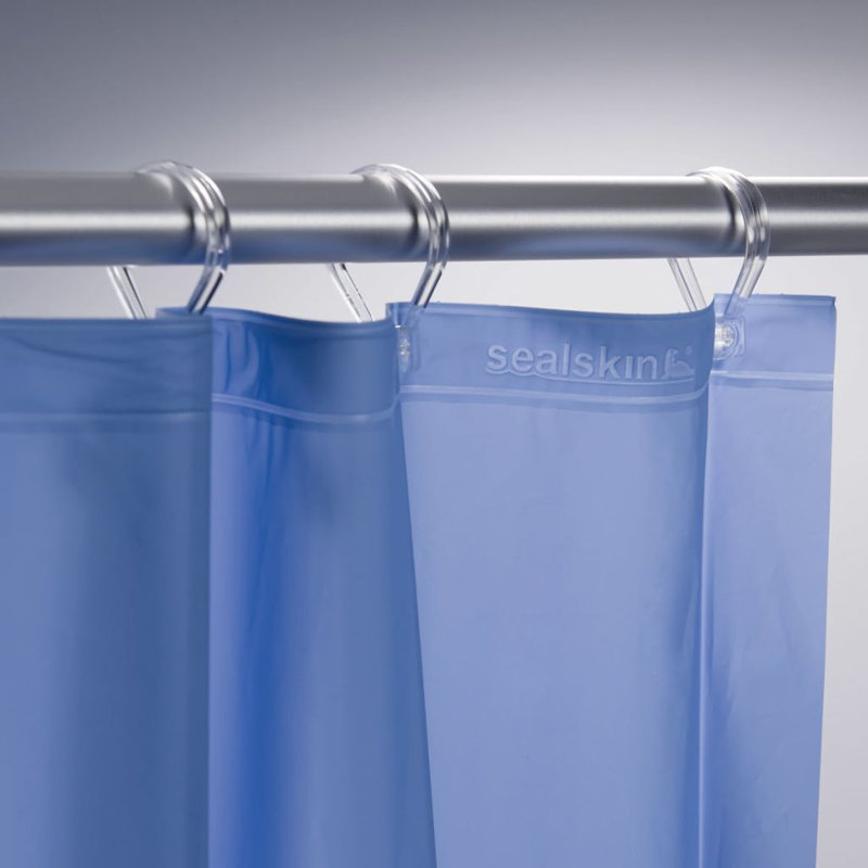 Sealskin Shower Curtain Granada 180cm, Blue