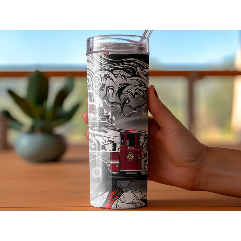 Choose Handmade Tumblers 591ml Vacuum Insulated Stainless Steel (18/8) Travel Tumbler with Straw
