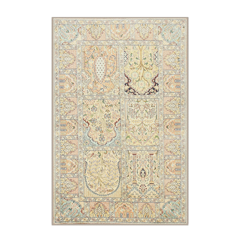 Tapis beige Southwestern, Rectangle 7 pi x 10 pi