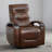 Elvina Genuine Leather Swivel Power Recliner-1776008283