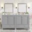 Ensemble de meuble-lavabo 60 po avec double meuble-lavabo, double lavabo en céramique, tablette de rangement et tiroirs divisés-114410933