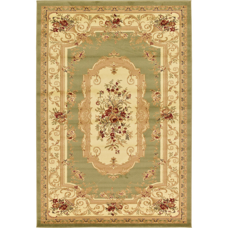 Floral Area Rug, Rectangle 99 x 160cm