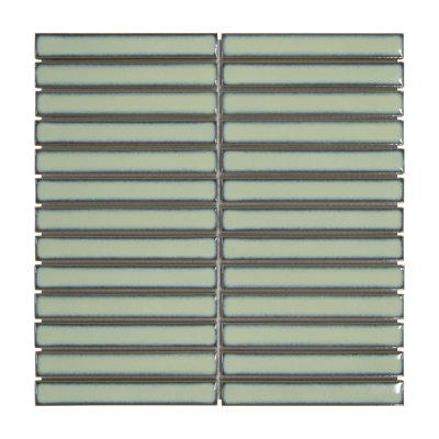 Carreau de mosaïque murale en porcelaine empilée 12 po x 12 po