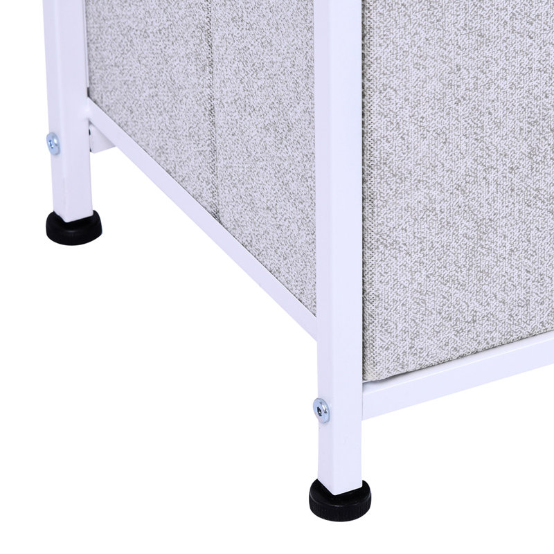 Cube de rangement horizontal à 5 tiroirs pour rangement de chambre à coucher et pratique - espace gris