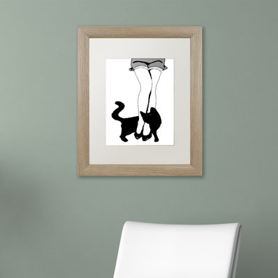 Jadaya 'Black Cat' Framed Graphic Art