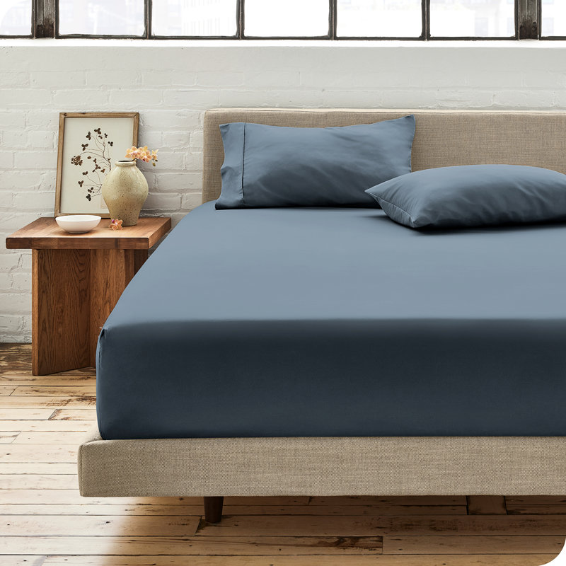 Twin XL Bering Sea Organic Cotton Percale Fitted Sheet