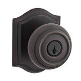 Traditional Keyed Door Knob with Traditional Arch Rose