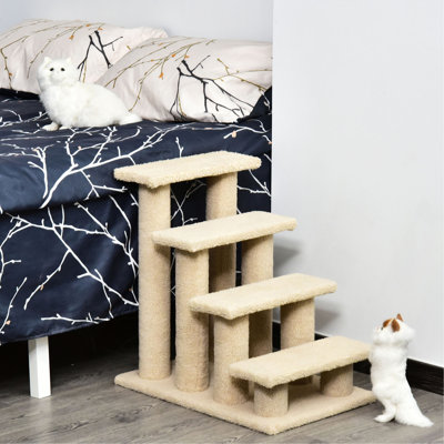 Escalier à griffer pour chat à 4 niveaux 25 po PawHut