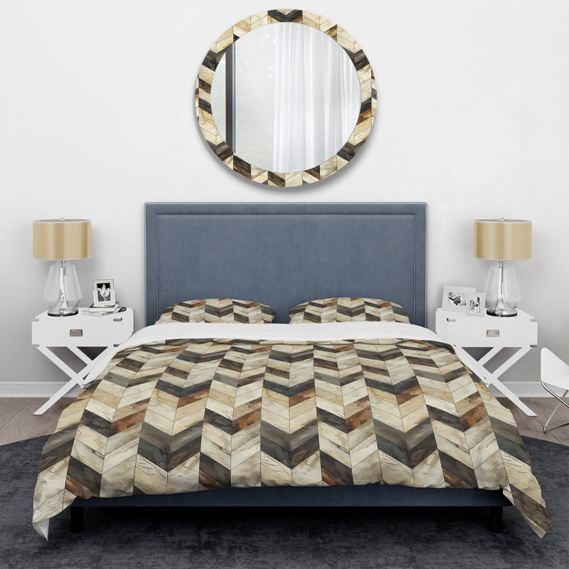 Ensemble de housse de couette Modern, Housse de couette simple et deux taies décorative