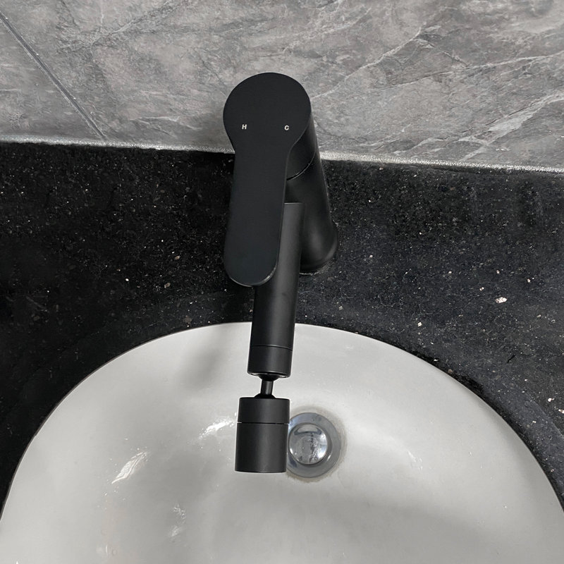 Robinet de lavabo de salle de bain moderne à poignée simple, lavabo monotrou | Idée de cadeau
