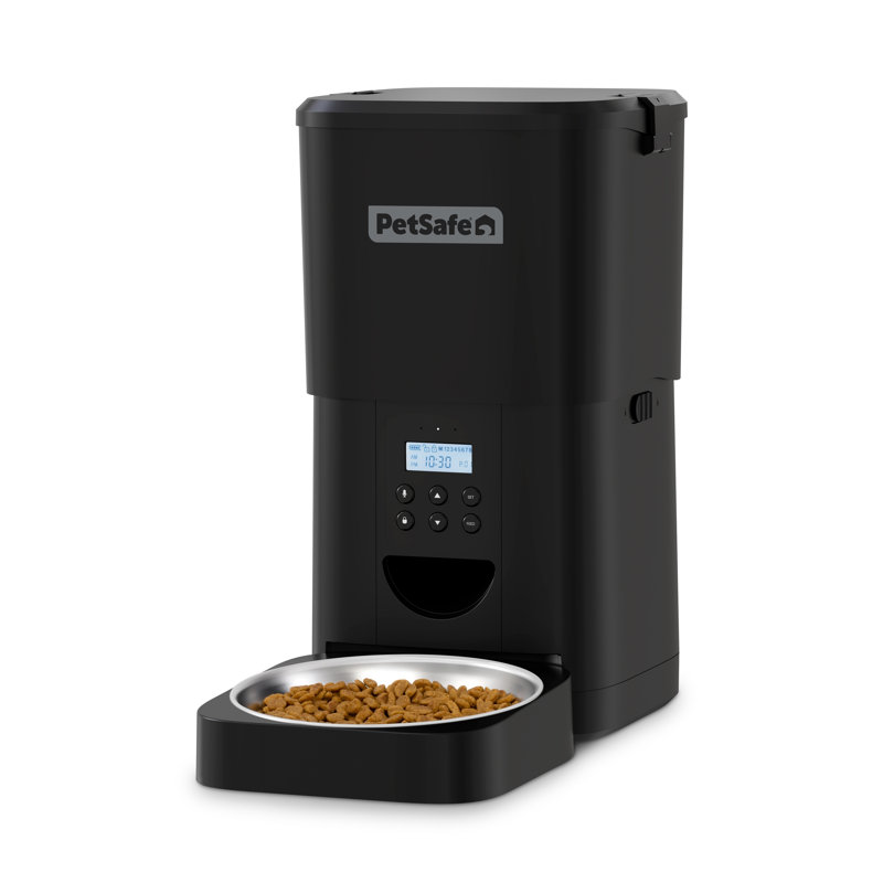 PetSafe FlexFeed Automatic Pet Feeder, Black, Black