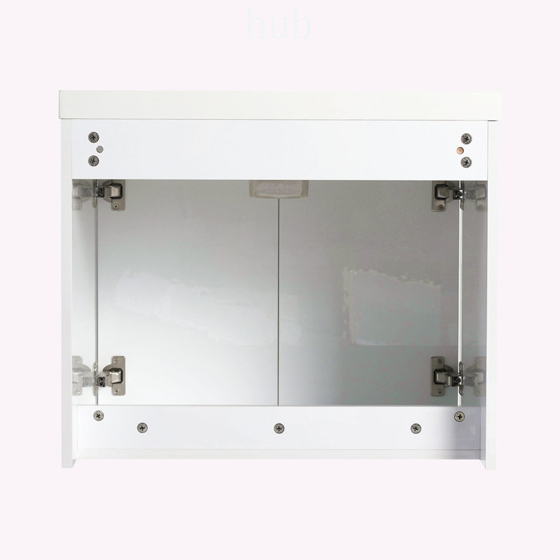 Meuble-lavabo de 36 pouces avec lavabo en résine, portes à fermeture en douceur, armoire latérale et conception en contreplaqué écologique
