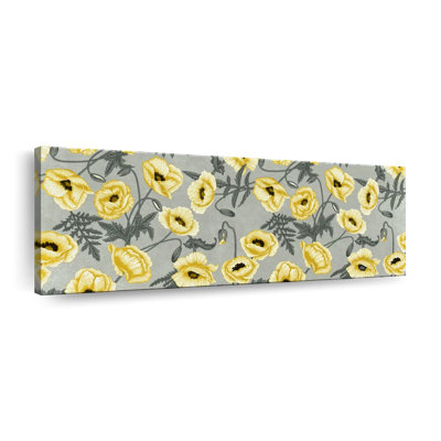 «Yellow Poppy Vines» sur impression sur toile