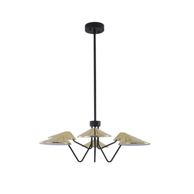 Modern 6-Light Iron LED Chandelier 