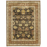 Hand Knotted Wool Oriental Area Rug in Black And Red