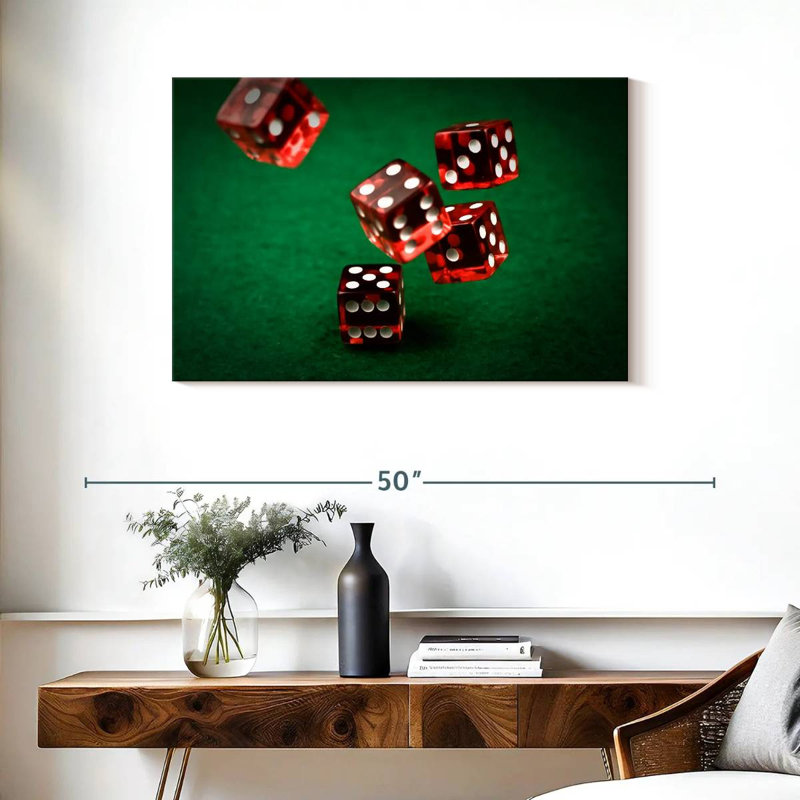 Senne Roll The Red Dice, 24" H x 36" W