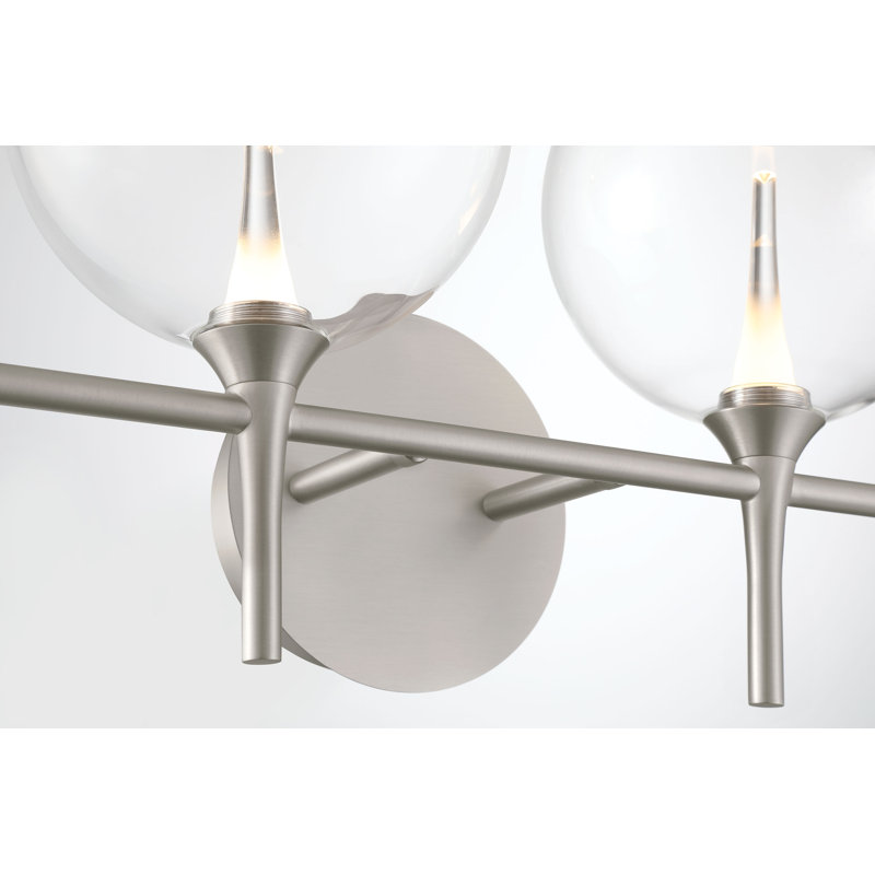 Iissa, coiffeuse, 5Lt, verre ambré, Clair, Nickel satiné