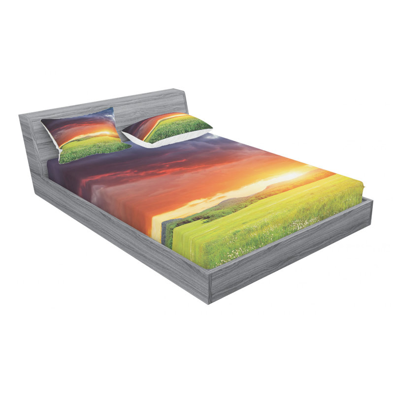 Microfiber Sheet Set, Queen Sheet Set with Fitted Sheet