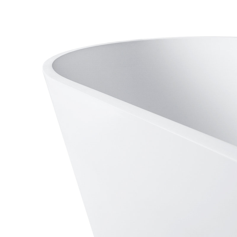 63'' x 29.5'' Soaking Solid Surface Bathtub