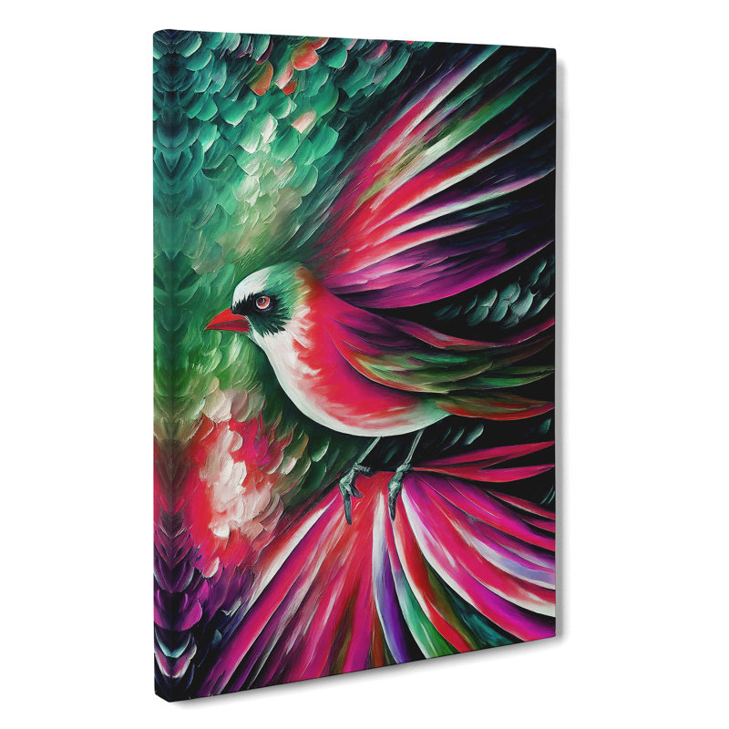 Bird Portrait No.2 - Print, No Matte, 50cm H x 35cm W x 3cm D, Wrapped Canvas