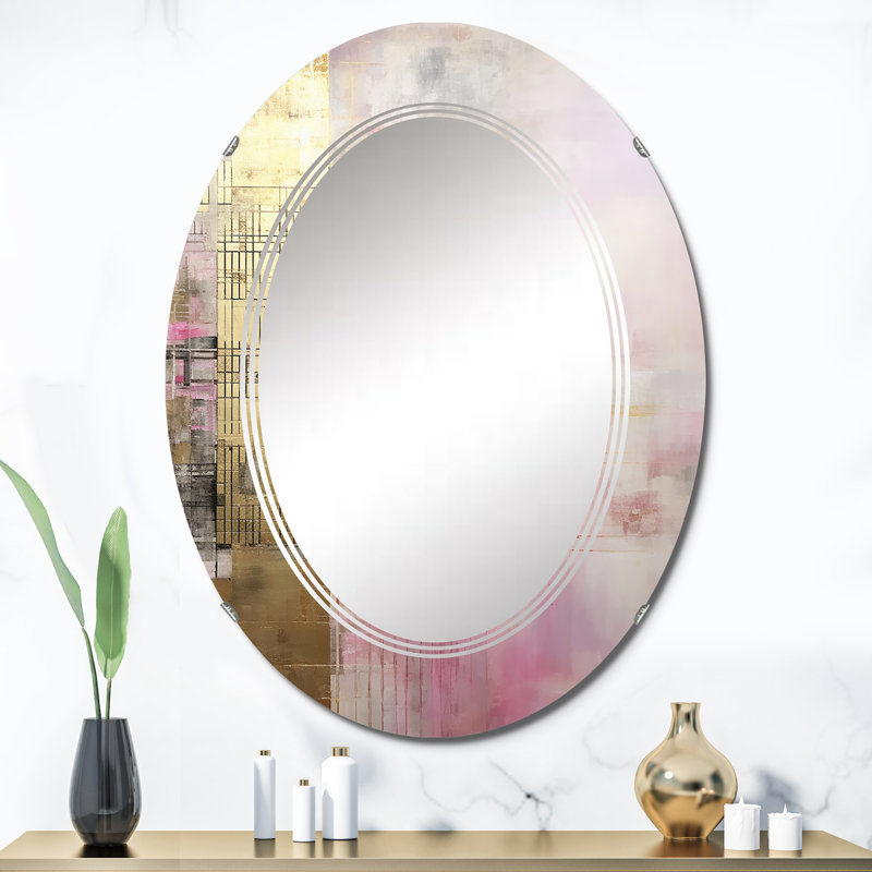 Molyneux - Miroir mural moderne ovale, 36 po x 24 po