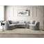 Canapé modulaire Ivria Boucle gris avec 9 coussins