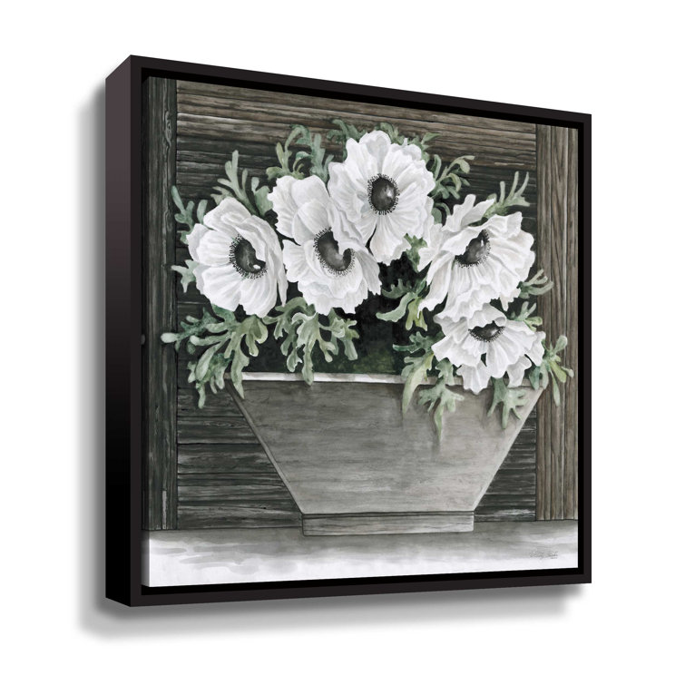 August Grove® Poppies Planter On Canvas Print | Wayfair