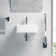 Turner 16" L x 16" W Crisp White Ceramic Square Wall Mount/Vessel Bathroom Sink with Overflow
