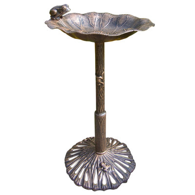 Ditmas Metal Pedestal Birdbath