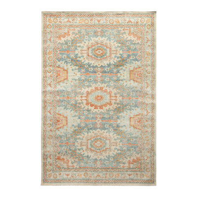 Distressed Homage Hand Knotted Wool Geometric Area Rug