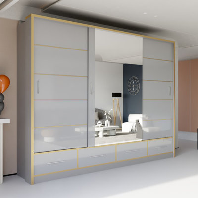 Bayardo 3 Door Manufactured Wood Wardrobe