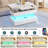Lift Top Coffee Table with LED Light Strip, Extendable MDF Center Table with 4 Drawers & Hidden Compartment, Marble Texture-1332583983