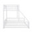 Twin XL Over Queen Floor Bunk Bed, Metal Bunk Bed Frame With Ladder & Guardrails-1807280719