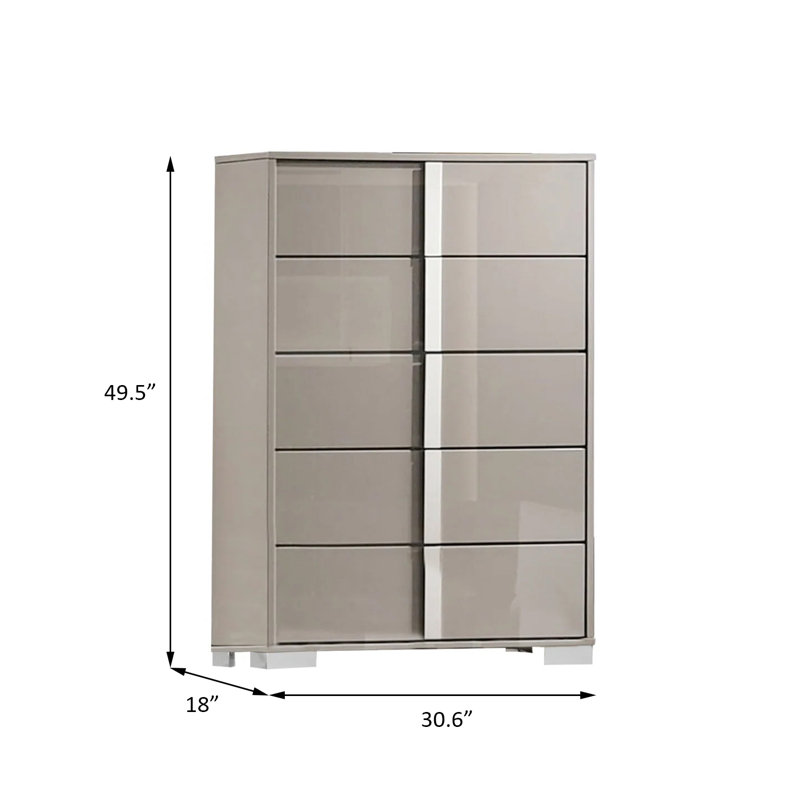 Commode contemporaine Sinistra, beige, Taupe clair