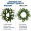 Couronne de Noël en sapin Nordmann pré-illuminée de 50 cm (20 pouces)