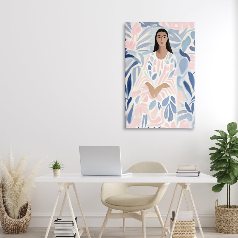 «Pastel Portrait Knowing Canvas», conception par Annabelle Hall, H 36 po x l 24 po