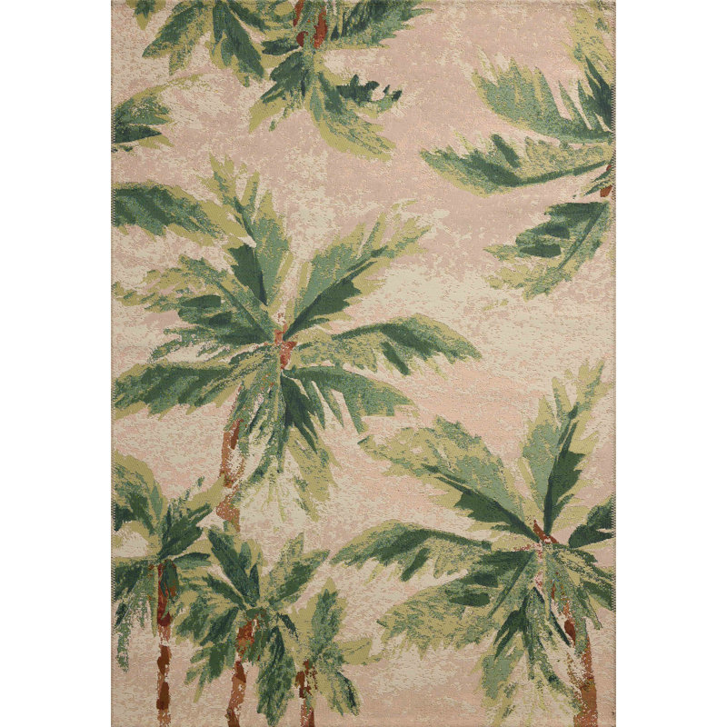 Loloi Botanical Clay / Green Area Rug, Rectangle 2'5" x 3'11"