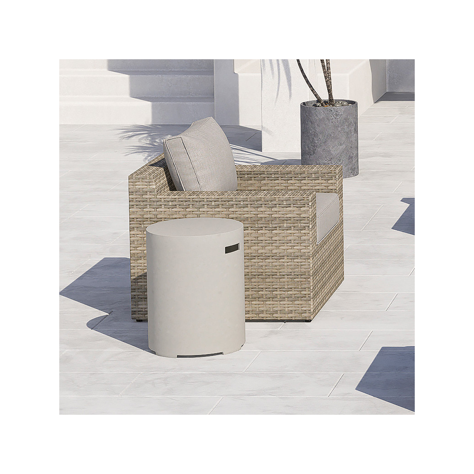 Addingham 16'' Concrete Outdoor Side Table
