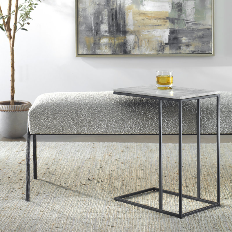 Clinton Marble End Table, Black