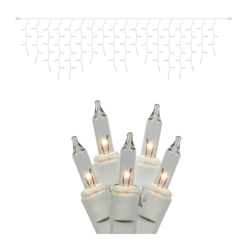 Christmas Mini Light Icicle Set, Clear