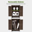 Armoire à outils de jardin en bois avec portes doubles l 2,05 pi x P 1,5 pi-74282559