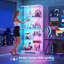 180 cm Tall Glass Display Cabinet with RGB LED Lights, 10-Tier Shelves-130451983