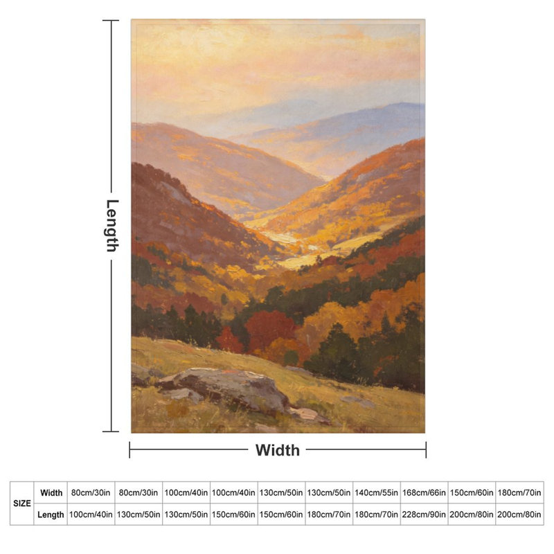 Jeté en flanelle Autumn Valley, 60 x 80 po