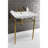 Kingston Brass Edwardian 25-Inch Ceramic Console Sink with Brass Legs (8-Inch, 3-Hole)-50890445