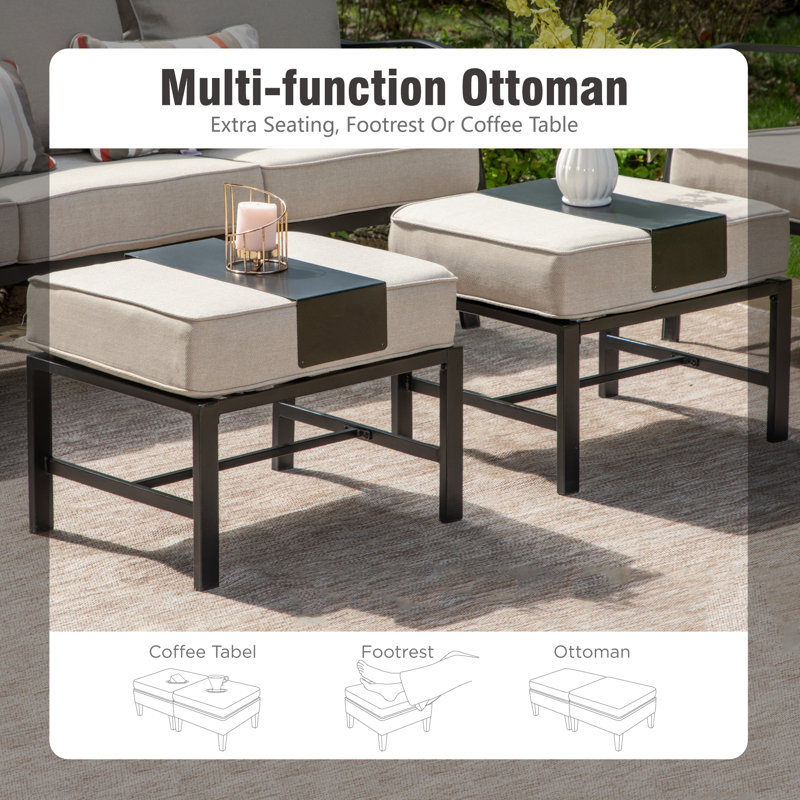 Asfand Outdoor Seating Group with Cushions, Swivel Chairs
