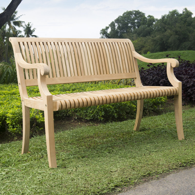 Palm Teak Garden Bench