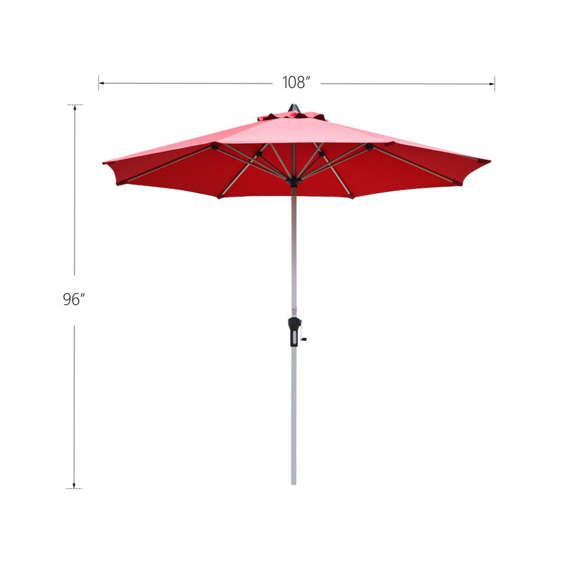 Parasol de marché 9 pi Patterson, Bourgogne