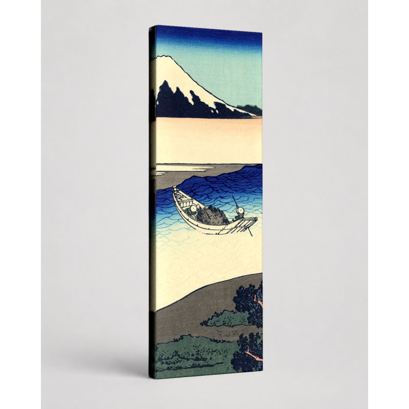 «Tama River in Musashi Province» (1830) - art mural sur toile, 10" W x 30" H