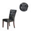 Chaise de salle à manger rembourrée en similicuir, noir (ensemble de 2)